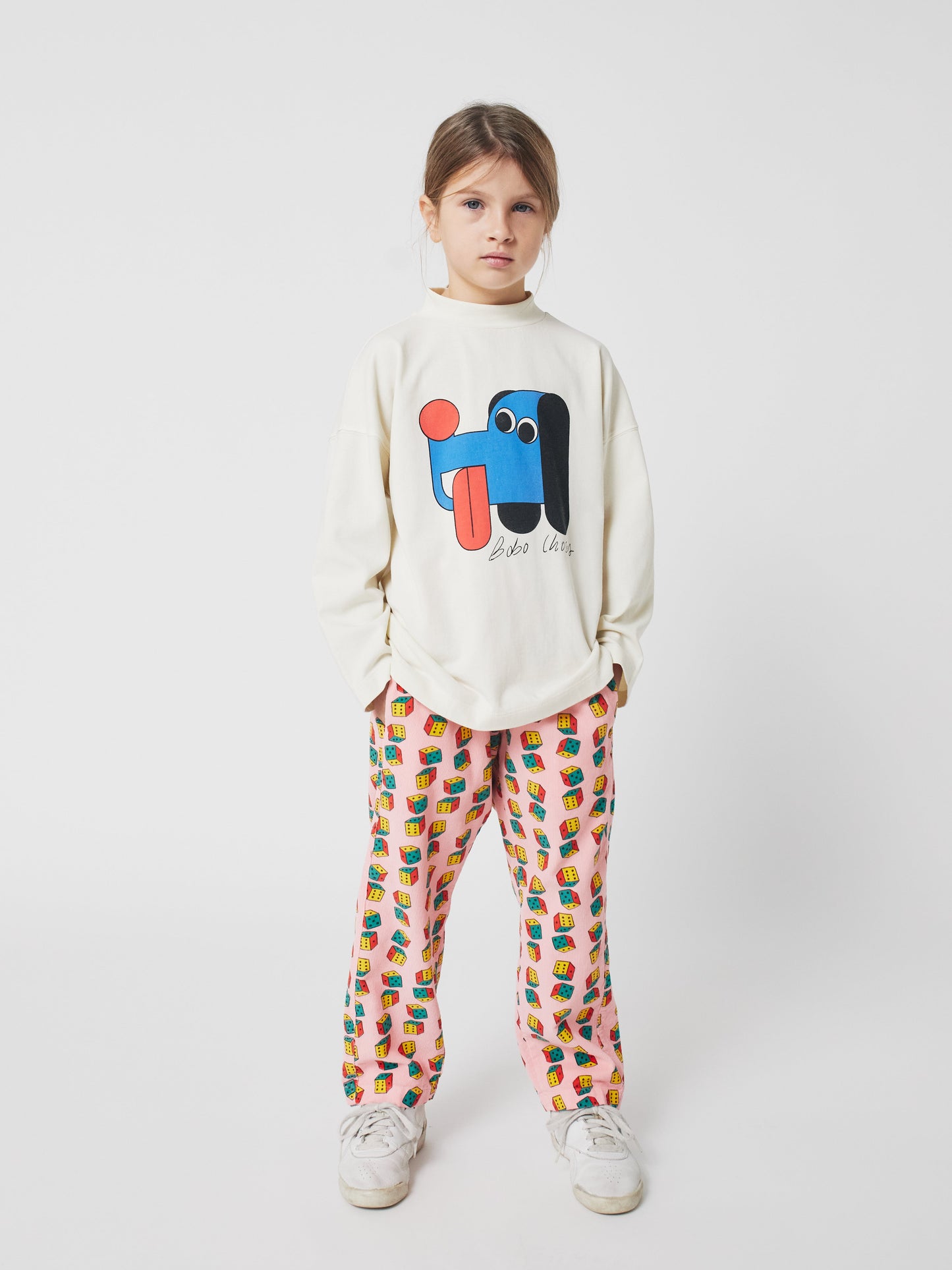 Dices all over micro corduroy pants