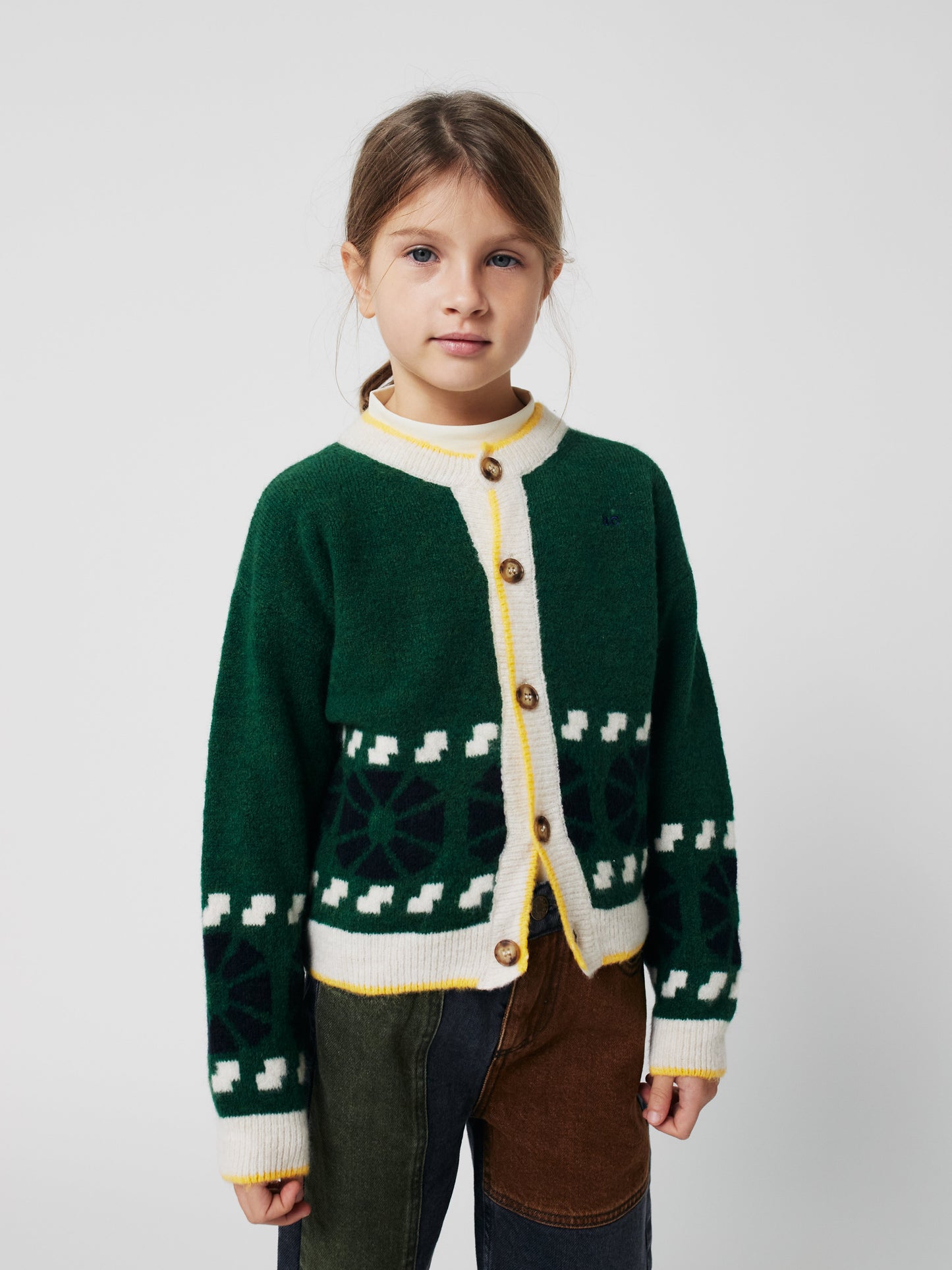 Kaleidoscope jacquard cardigan