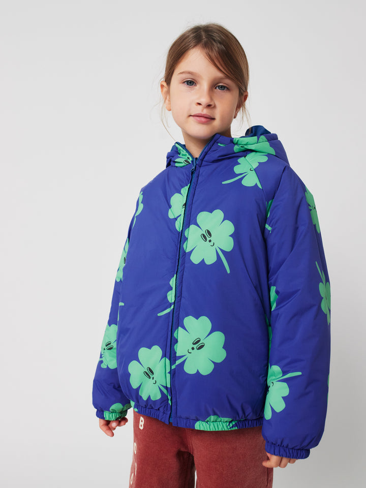 Lucky Clover all over reversible anorak