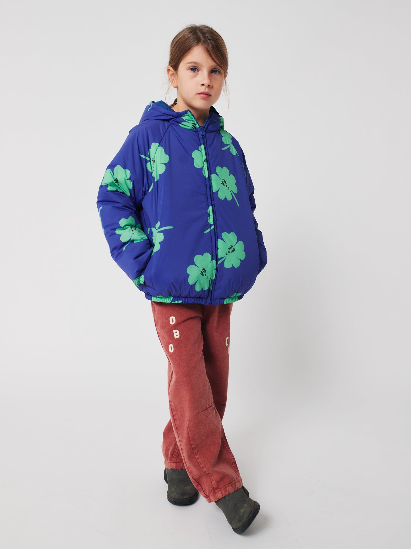 Lucky Clover all over reversible anorak