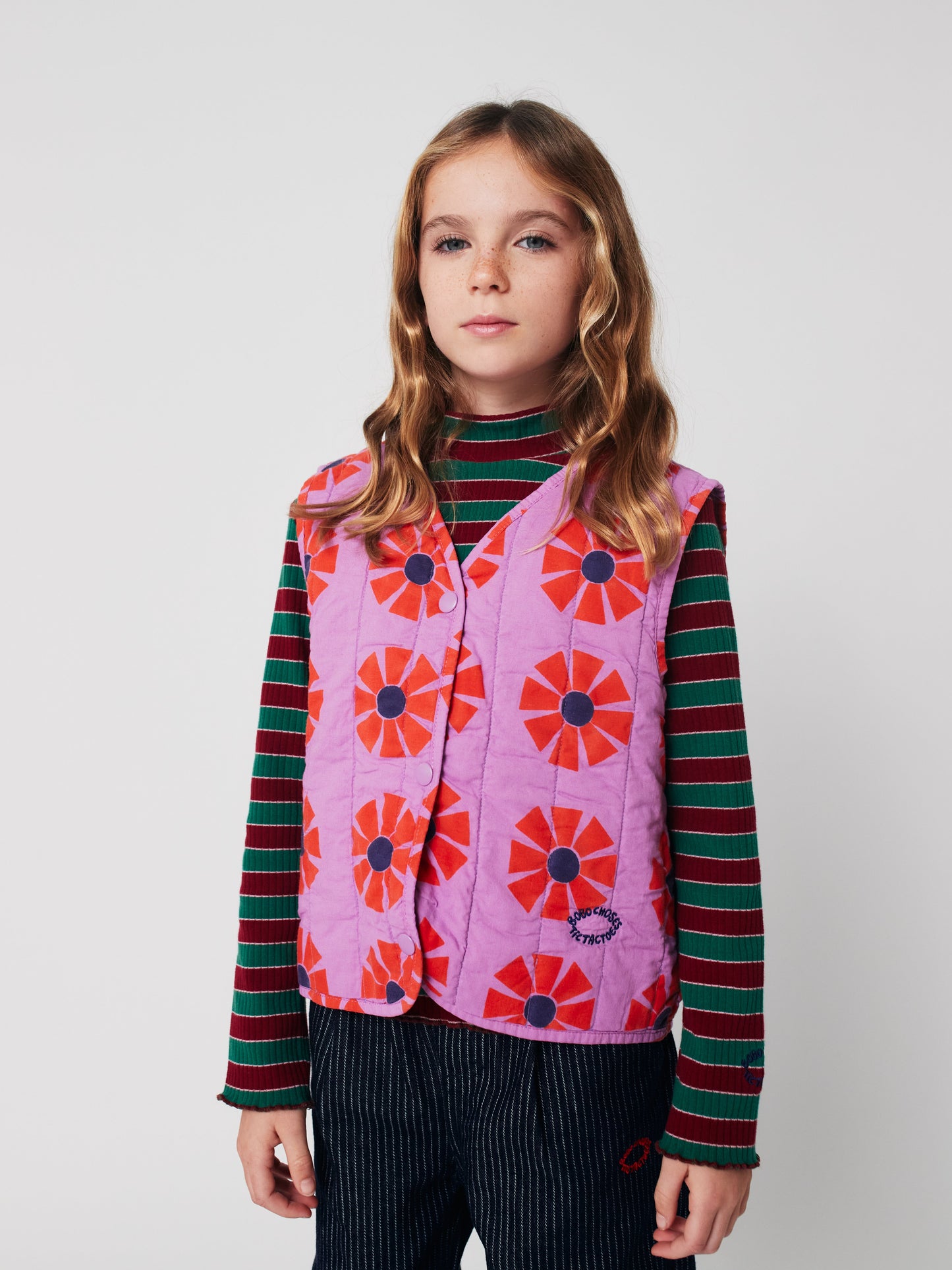 Kaleidoscope all over quilted woven vest