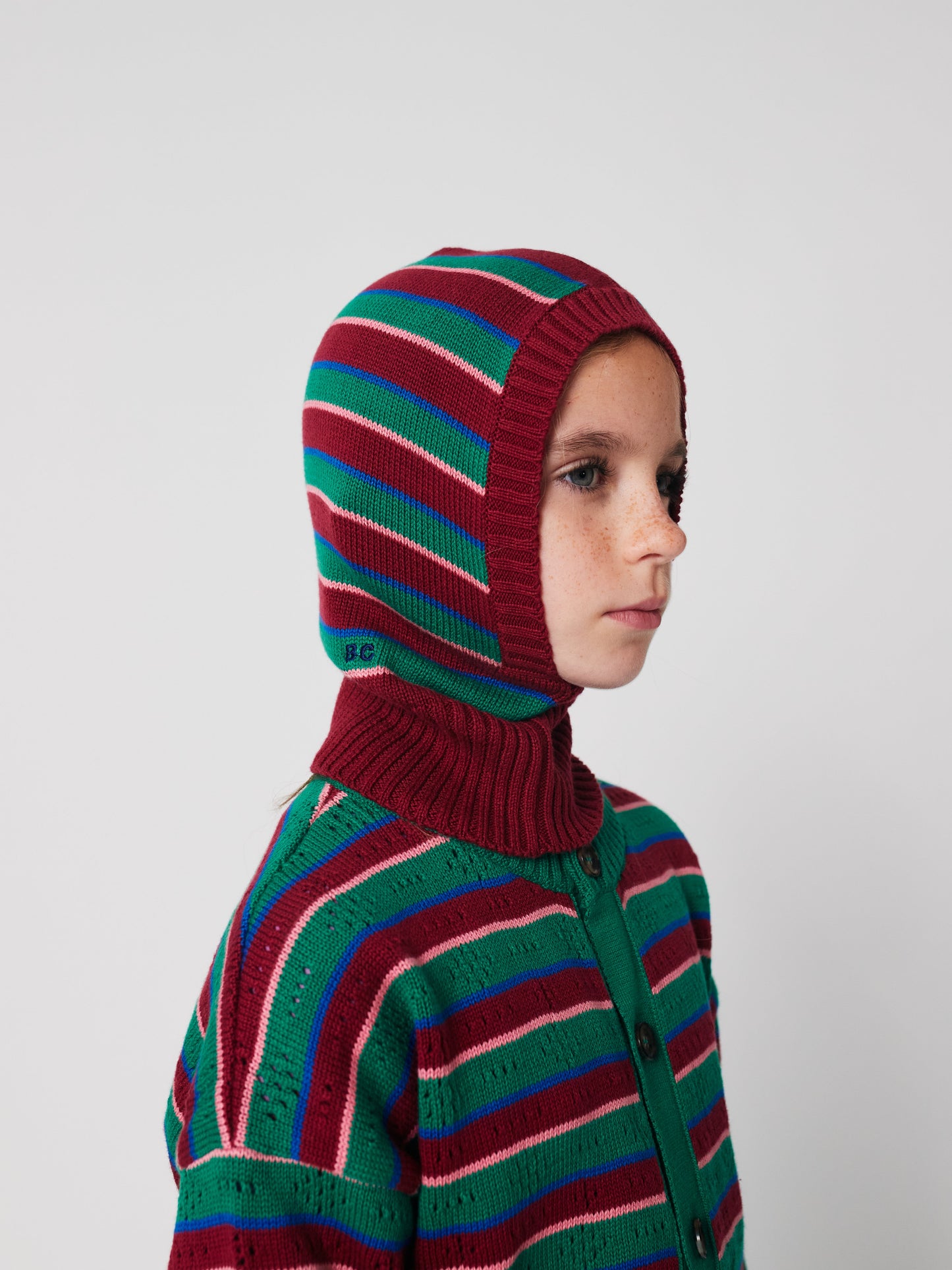 Bobo Choses ストライプ防寒フード