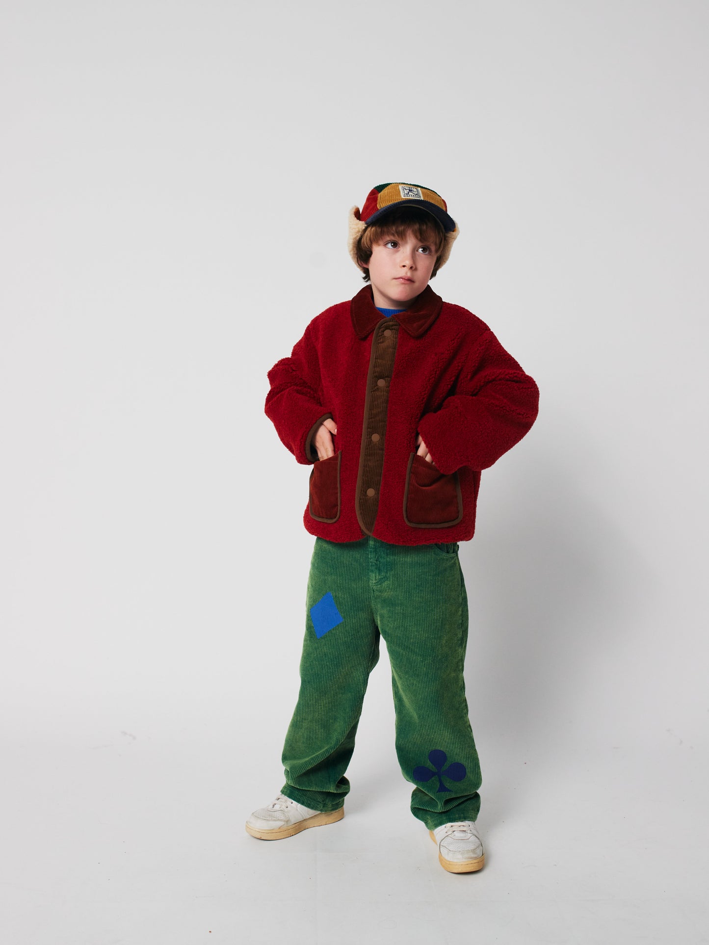 Multicolor Tiles reversible sheepskin jacket