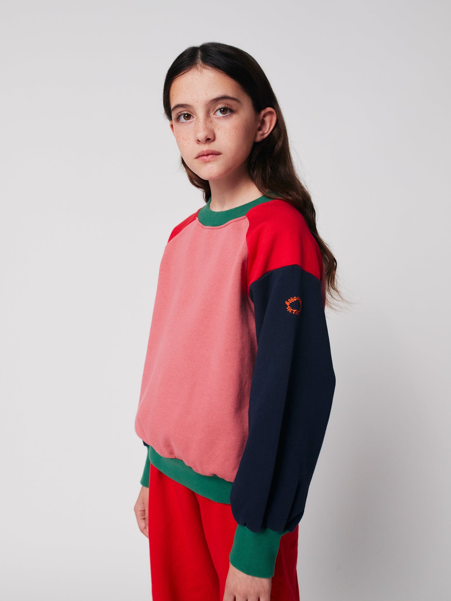 Tic Tac Toe color block sweatshirt