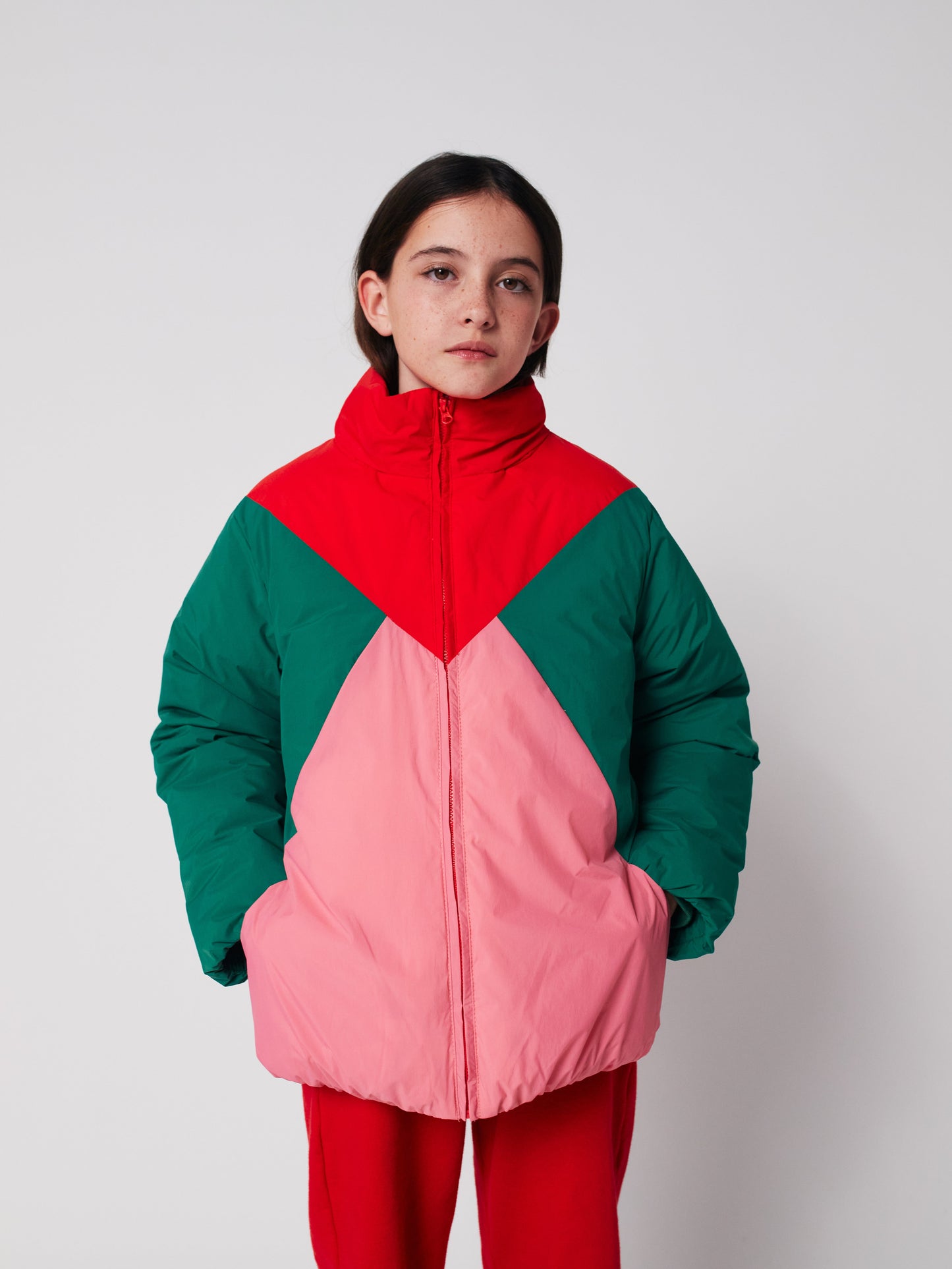 Tic Tac Toe color block anorak