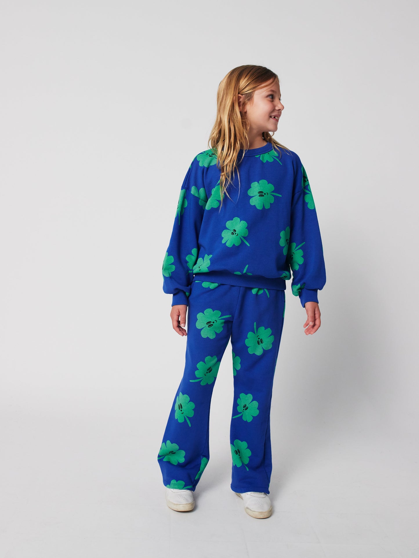 Lucky Clover all over flare jogging pants
