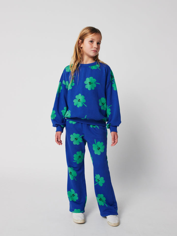 Lucky Clover all over flare jogging pants