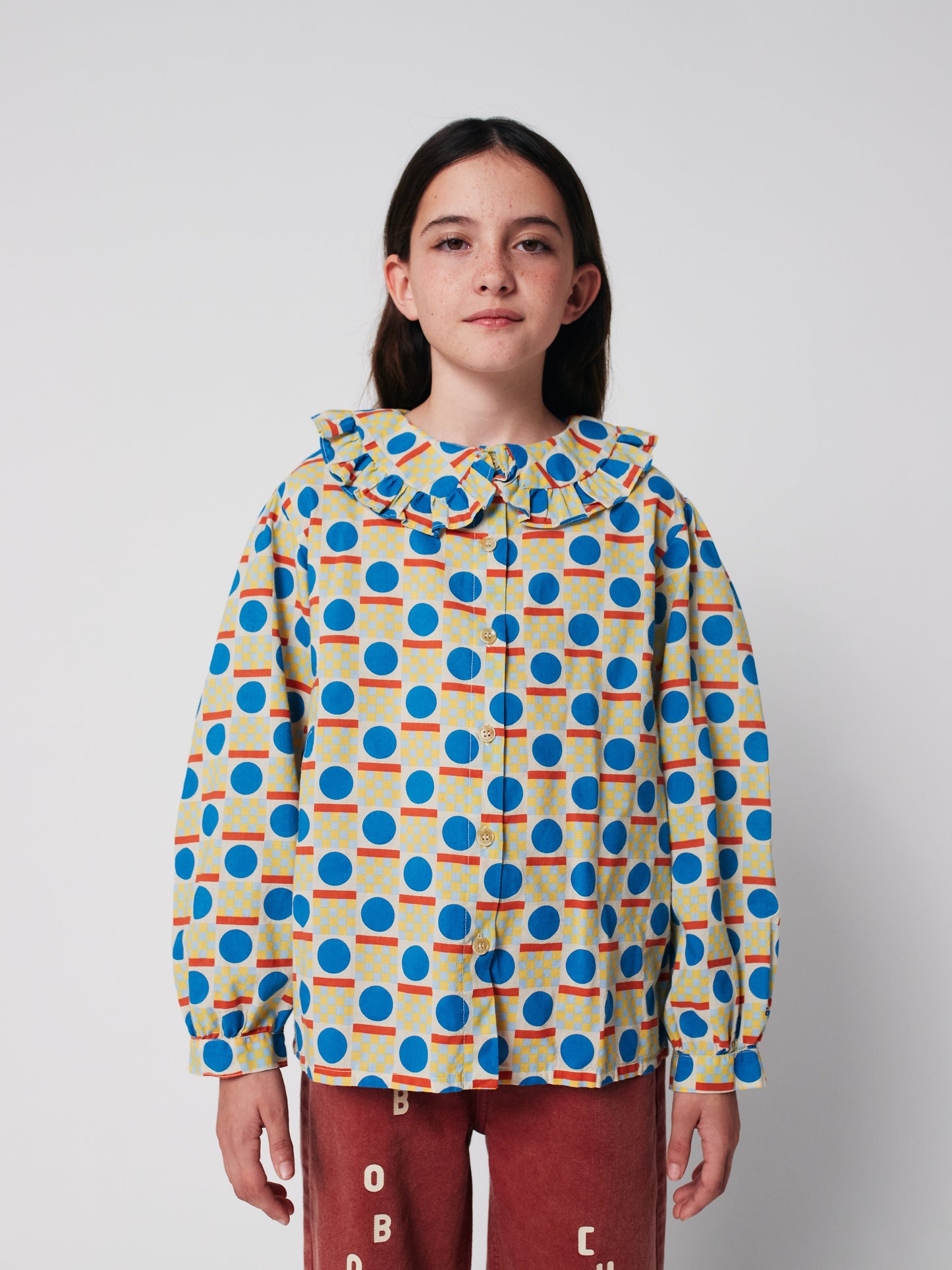 Geometric Scacs all over blouse
