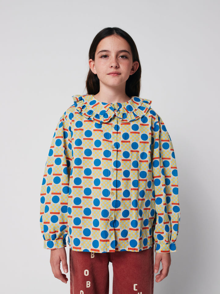 Geometric Scacs all over blouse
