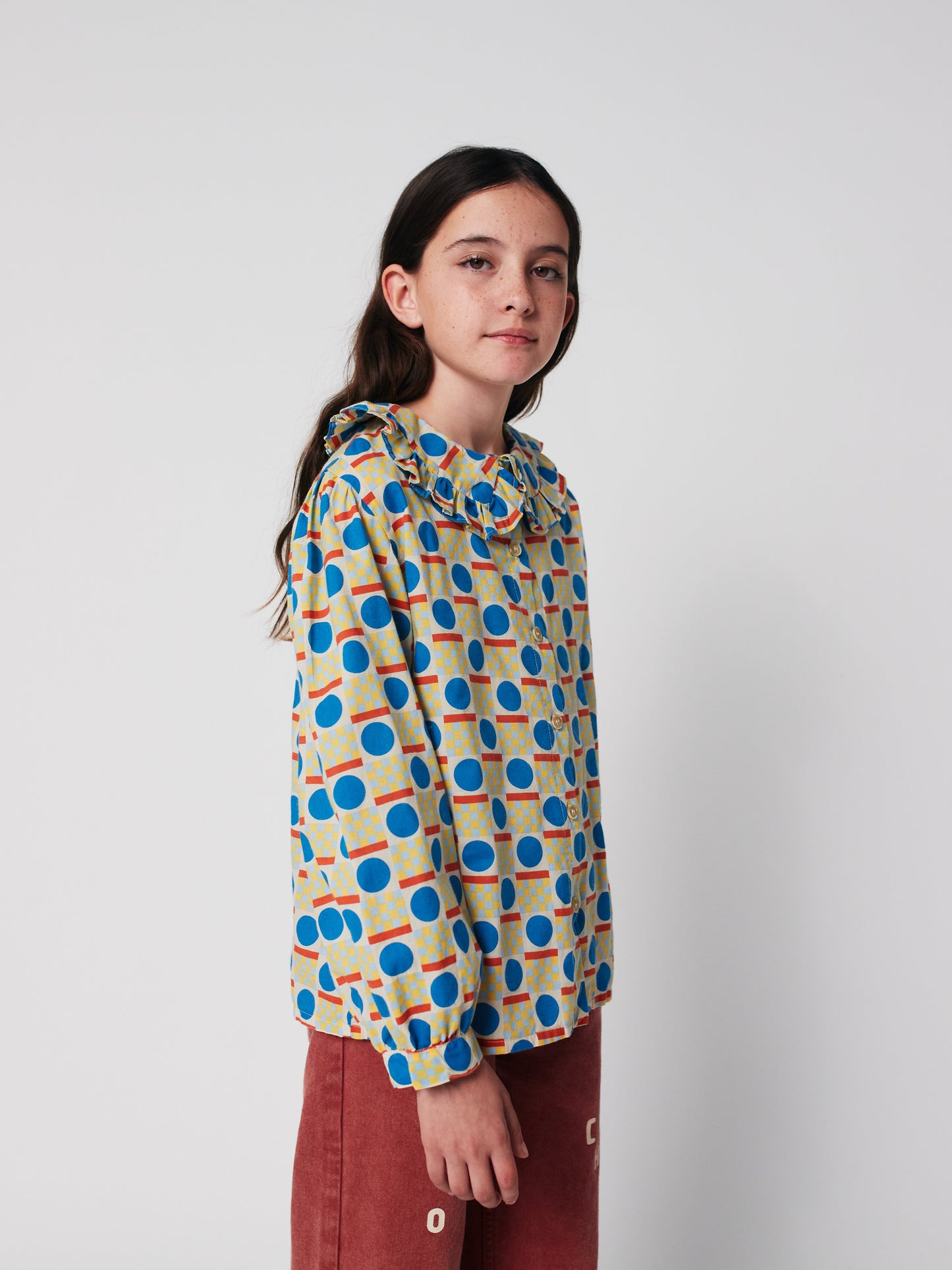 Geometric Scacs all over blouse