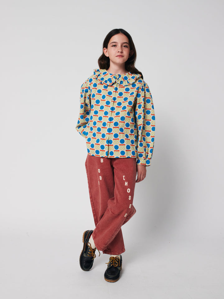 Geometric Scacs all over blouse