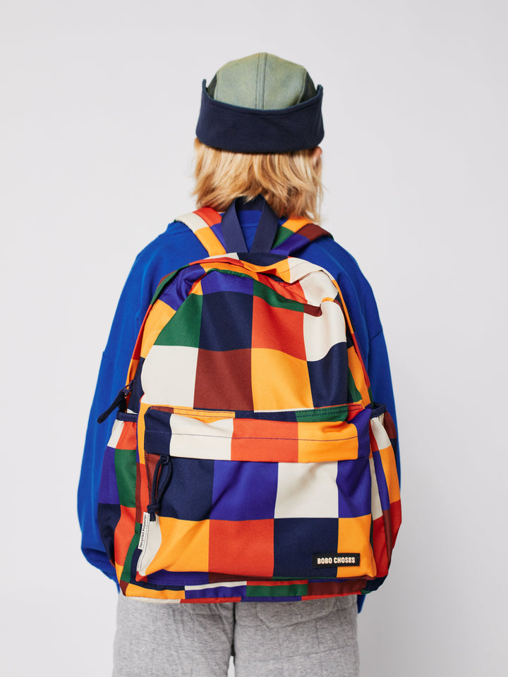 Multicolor Tiles school bag