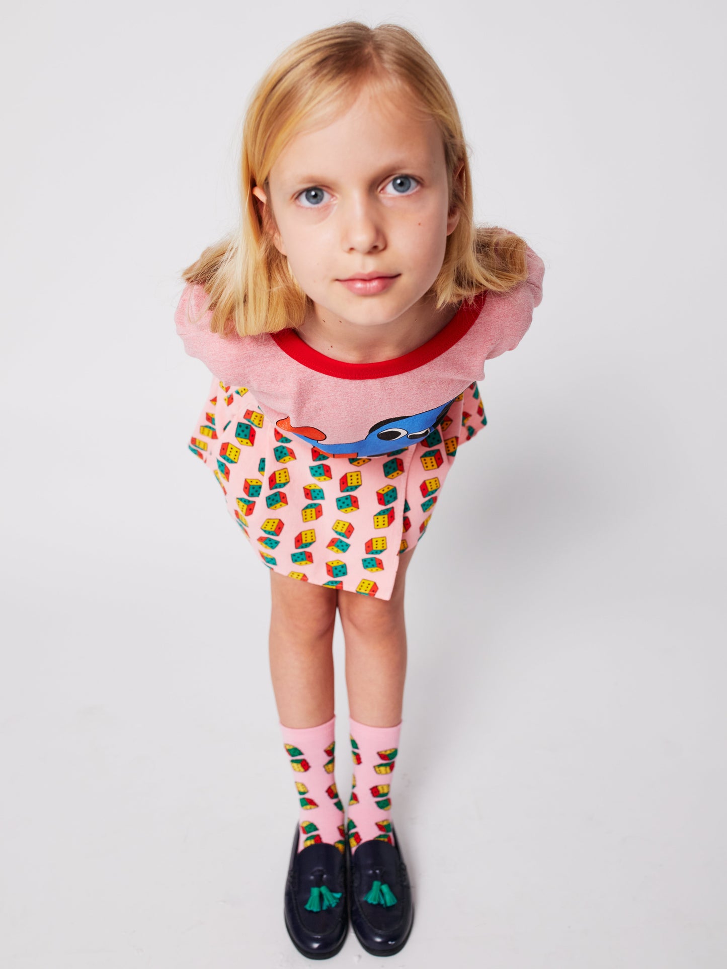 Dices all over mini corduroy skirt