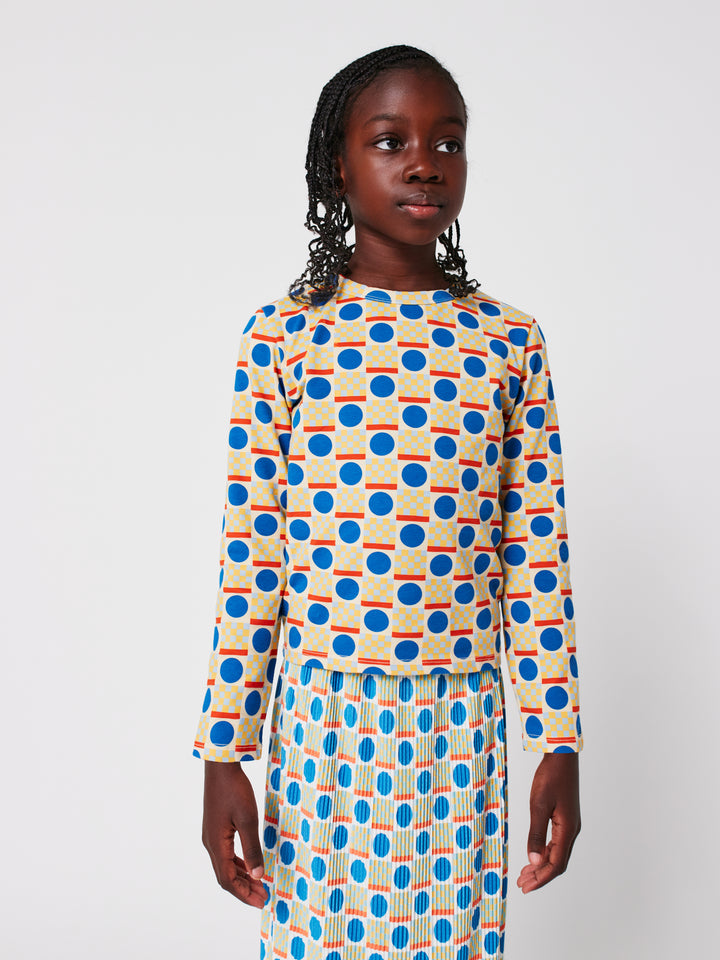 Geometric Scacs all over T-shirt