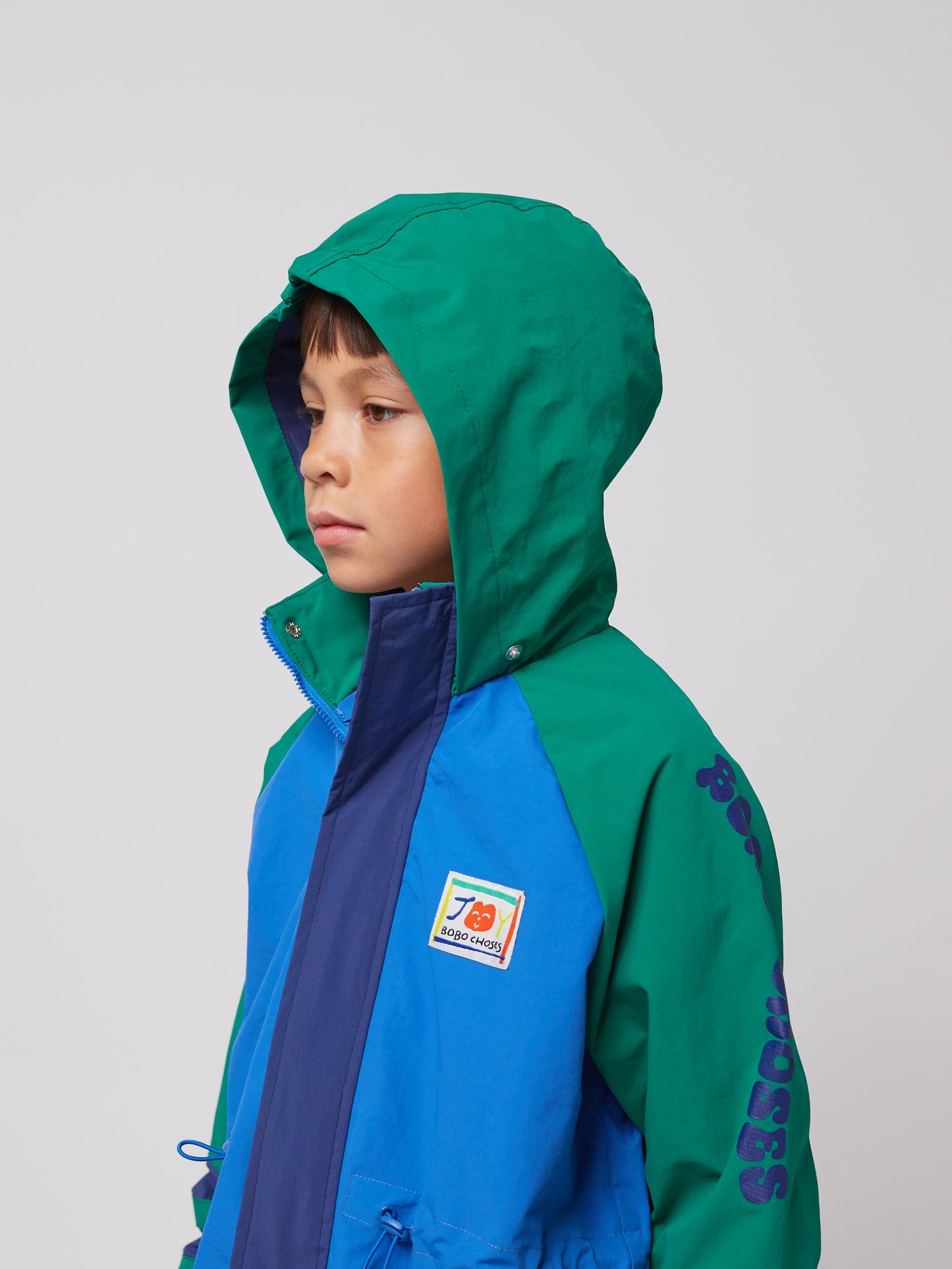 Wavy Bobo Choses color block raincoat