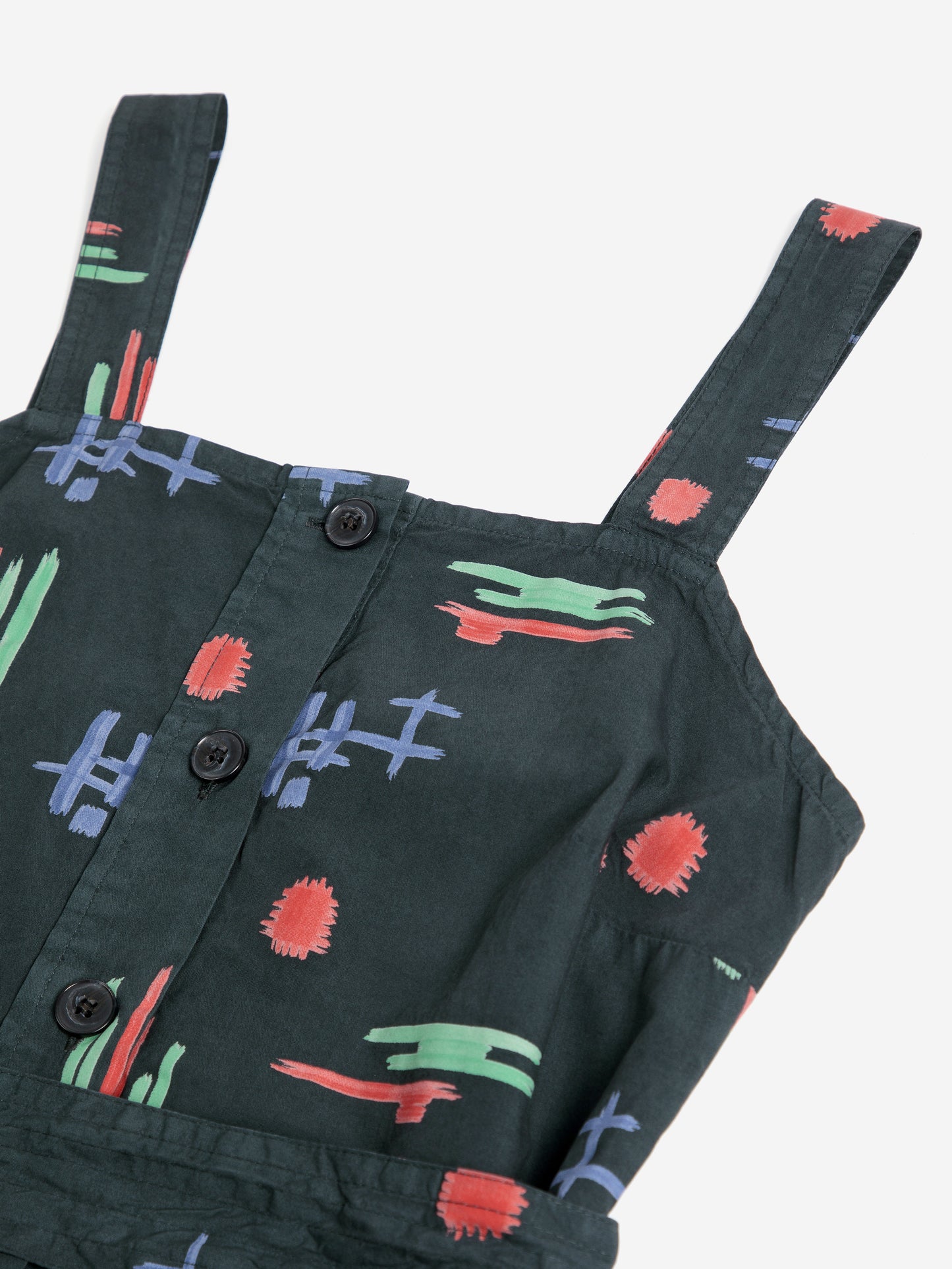 マルチカラープリントのエヴァセストラップドレス