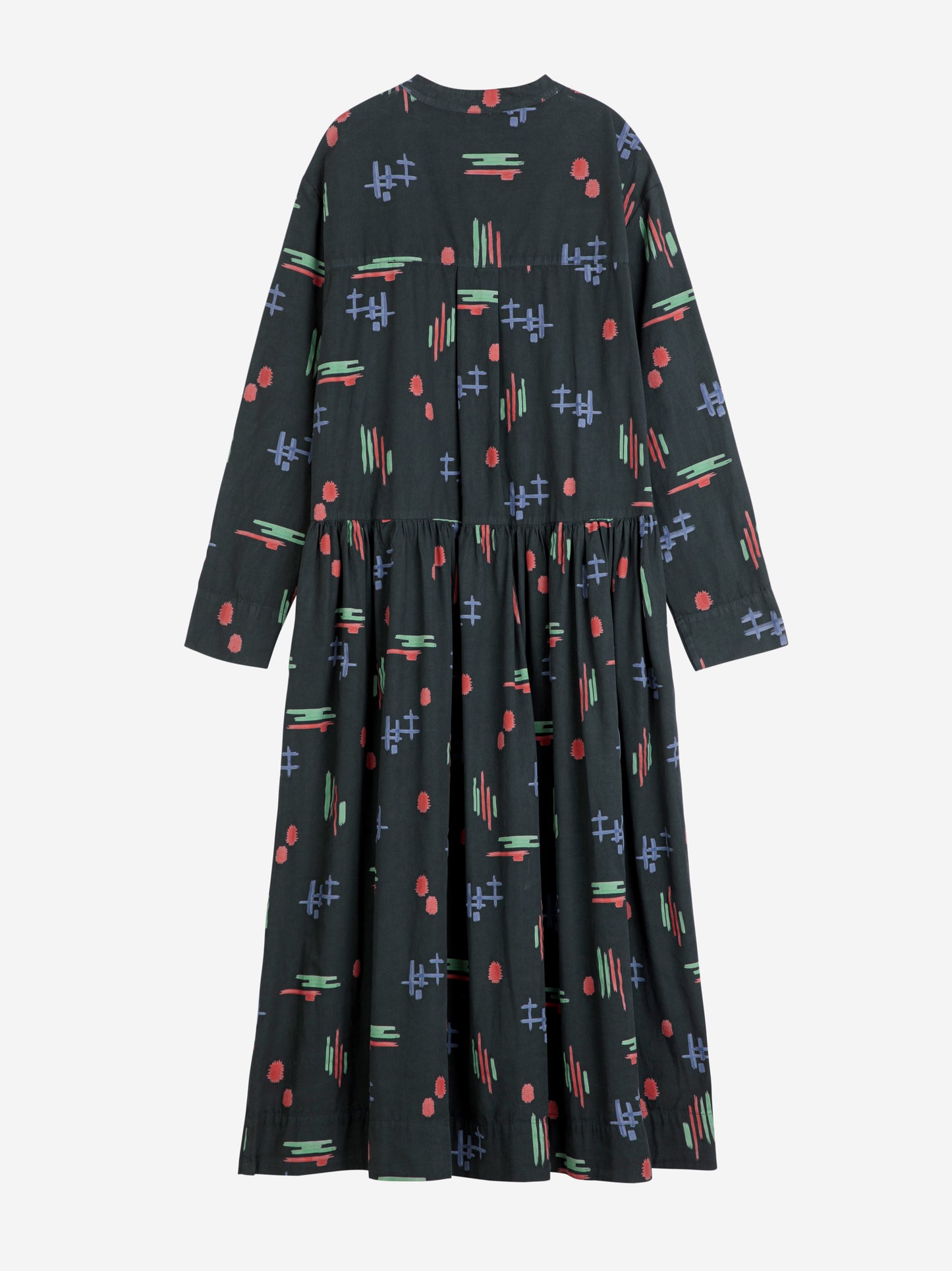 Multicolor print loose fit dress