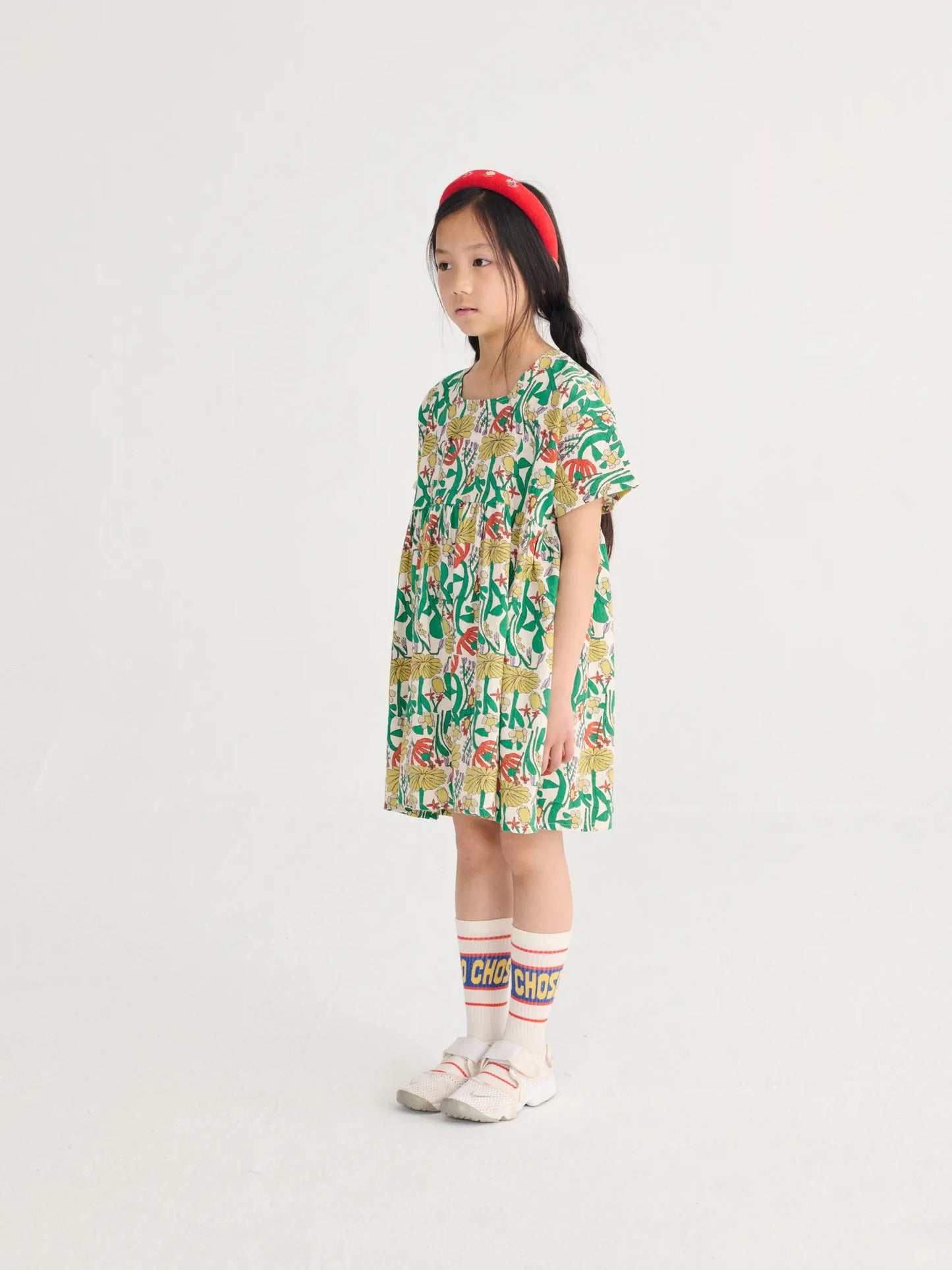 Pixel Daisies terry cloth headband