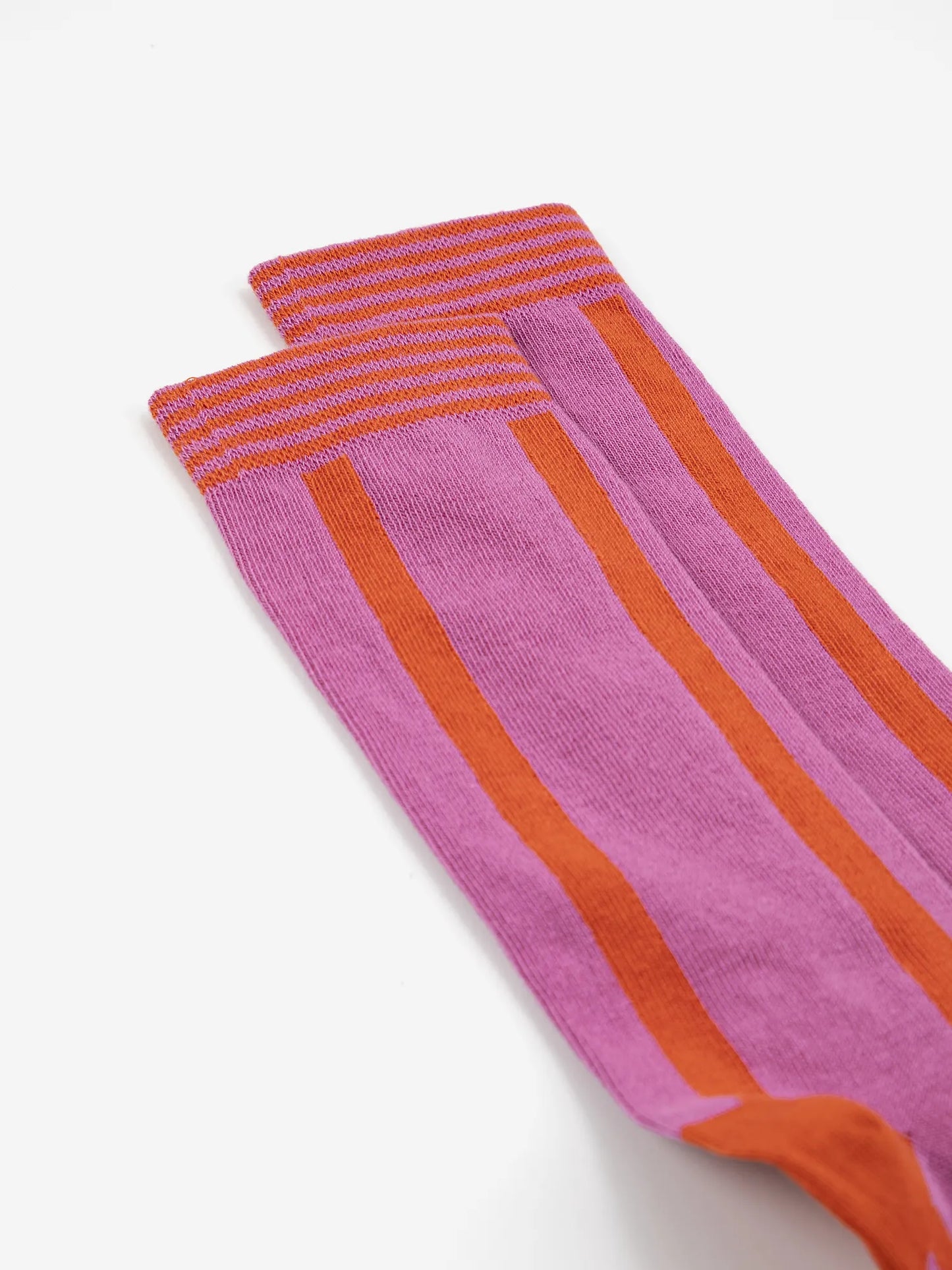 Pink cotton long socks