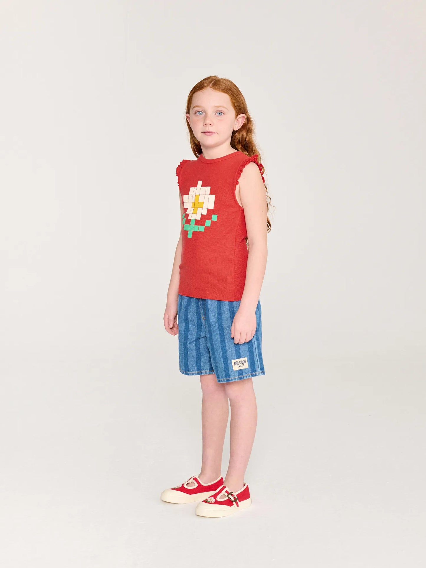 Bobo Choses Since 09 Striped denim bermuda shorts