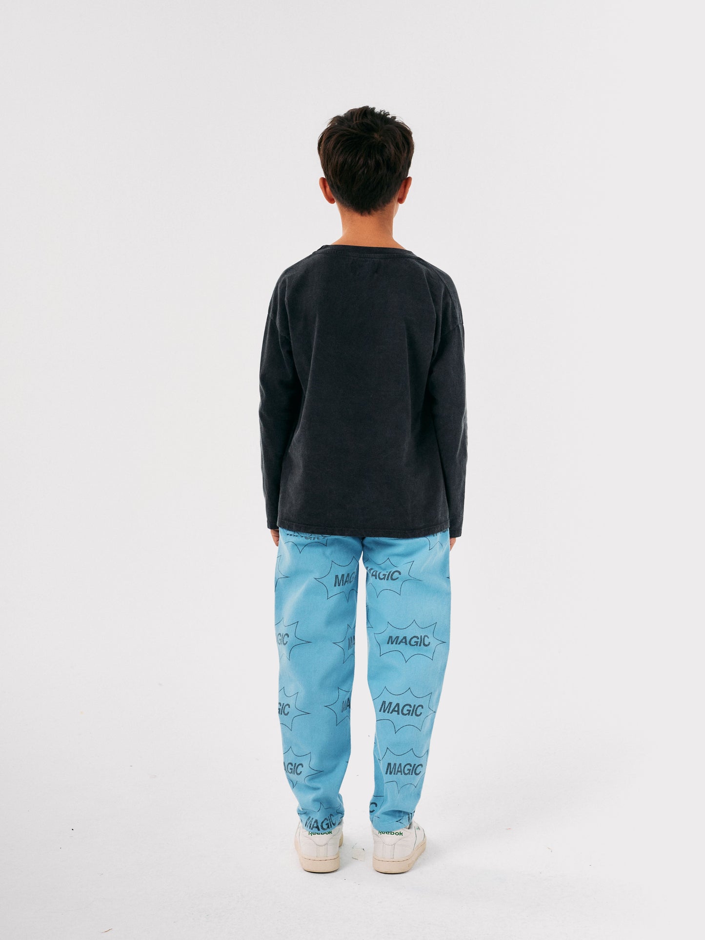 Magic Pattern Denim Baggy Pants