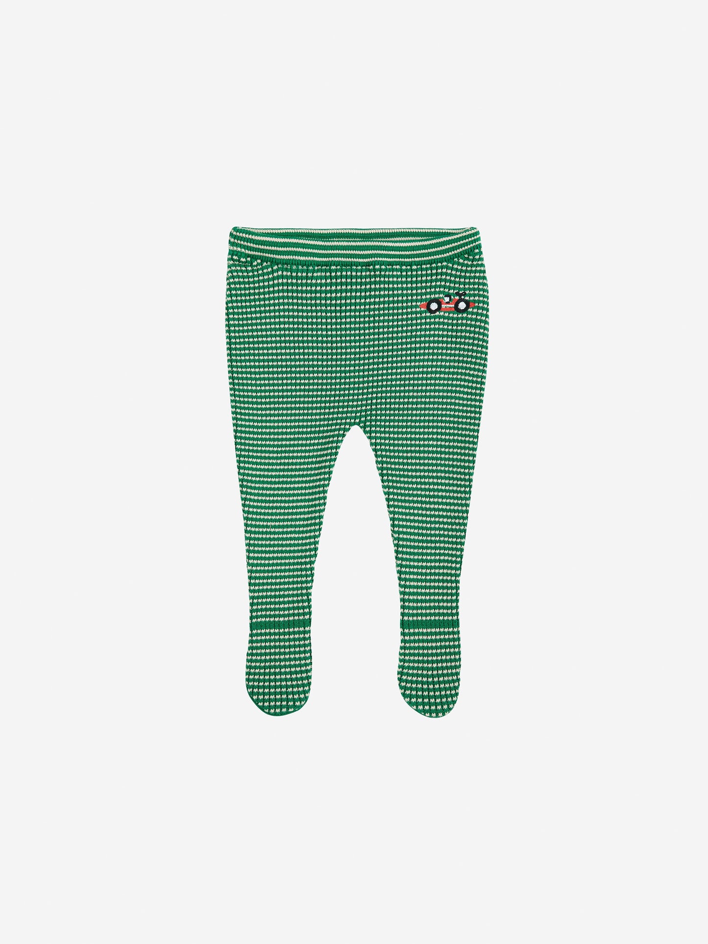 Race Car knitted footed leggings