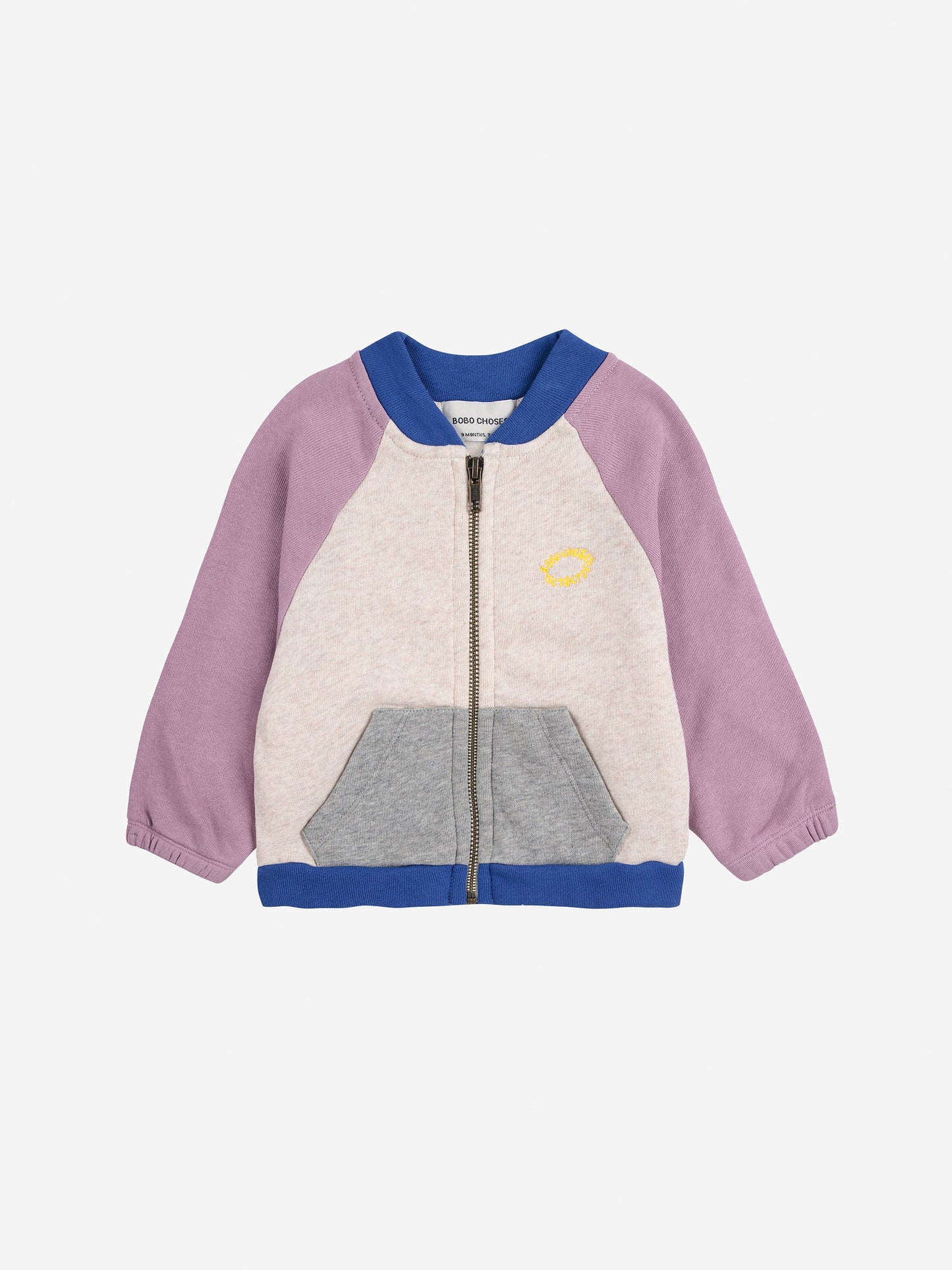 Tic Tac Toe color block zipped sweatshirt