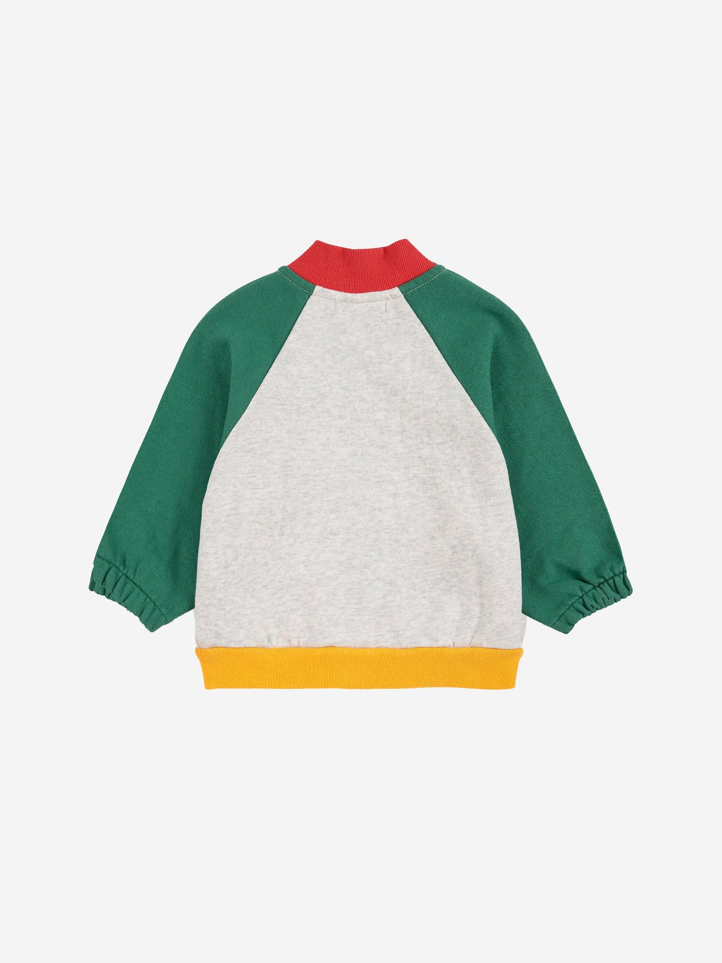 Tic Tac Toe color block zipped sweat blouson