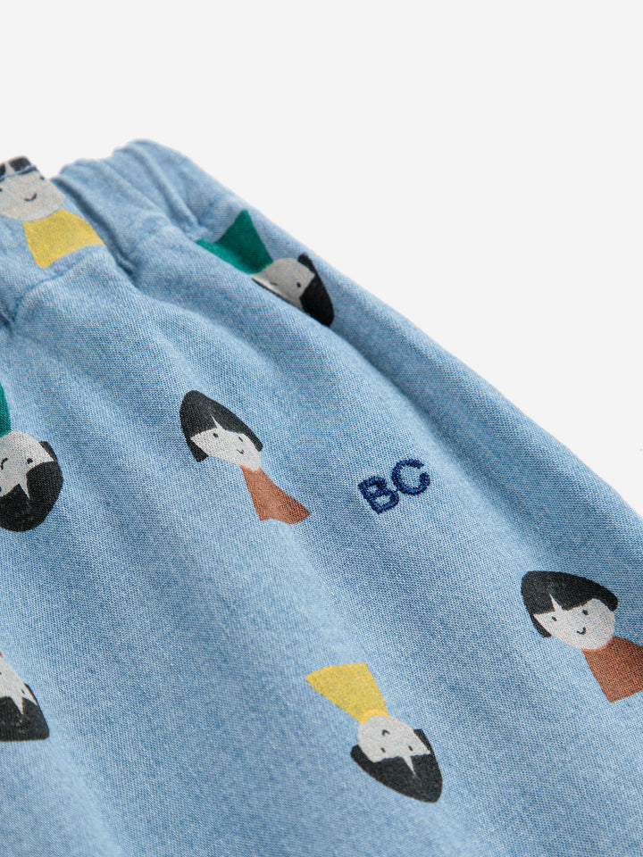 Game Pawns all over light denim pants