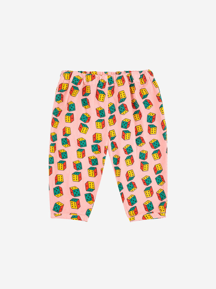 Dices all over micro corduroy pants