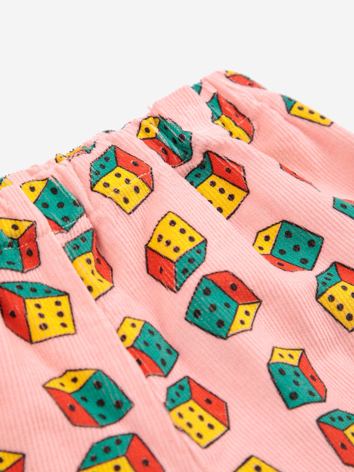 Dices all over micro corduroy pants