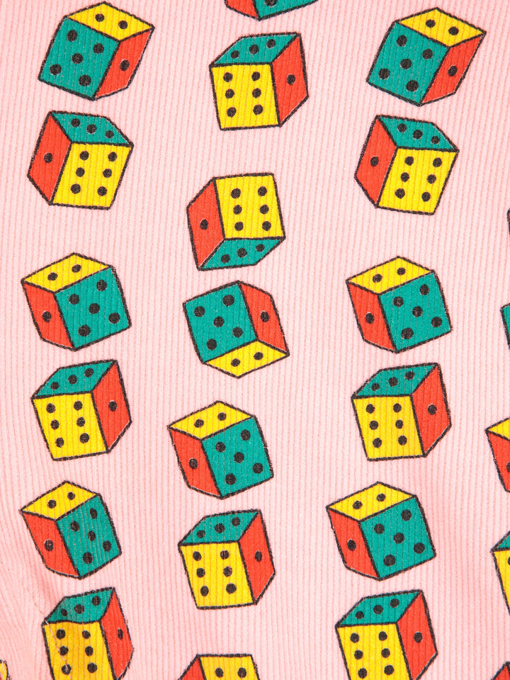 Dices all over micro corduroy dungaree