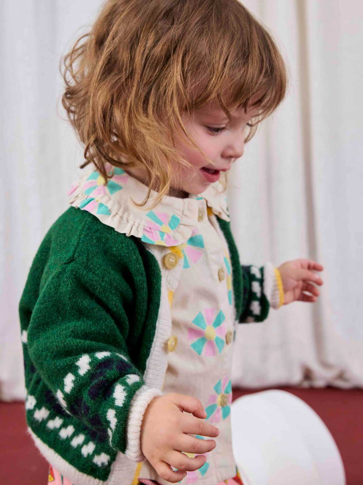 Kaleidoscope jacquard cardigan