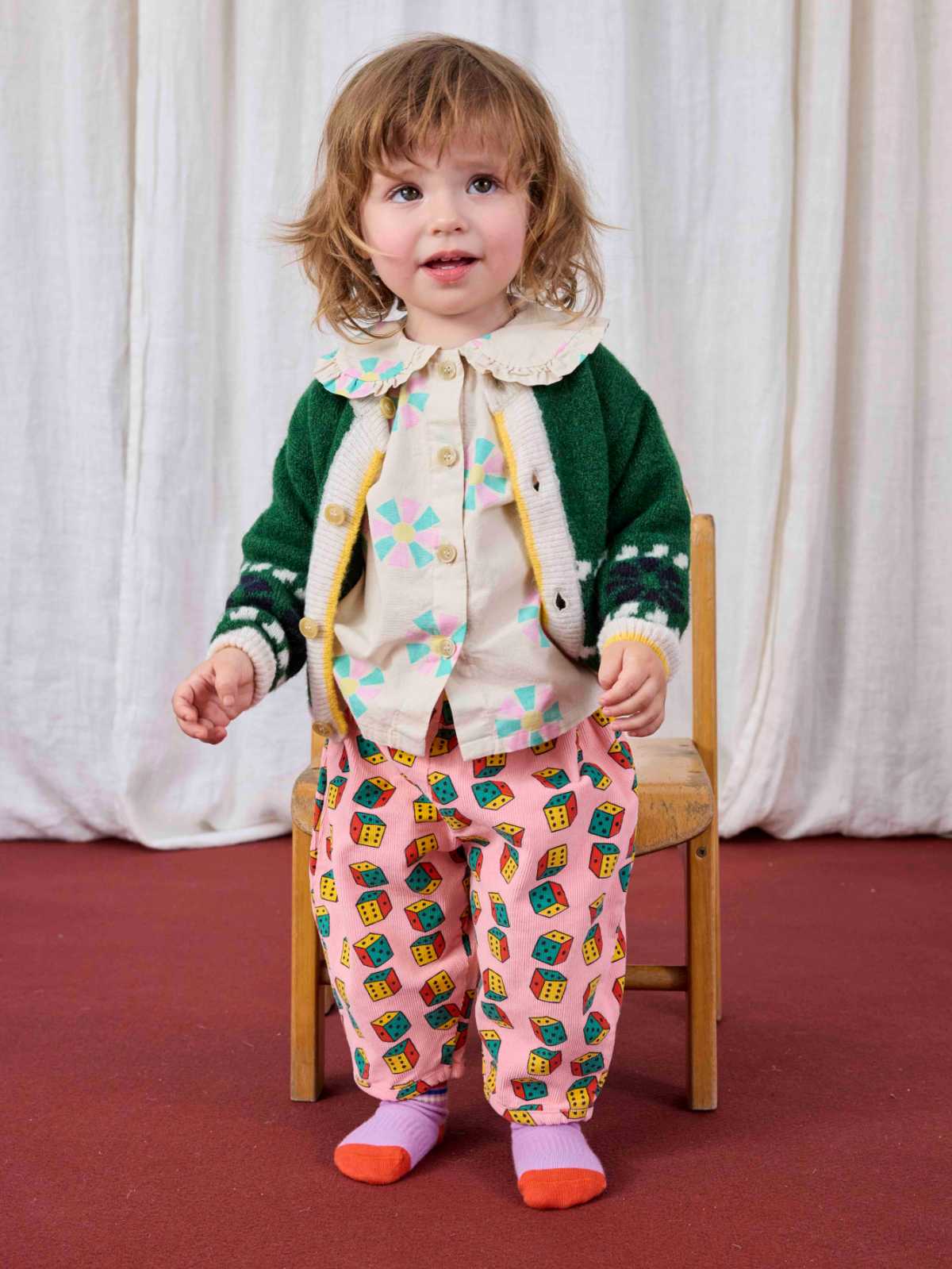 Kaleidoscope jacquard cardigan