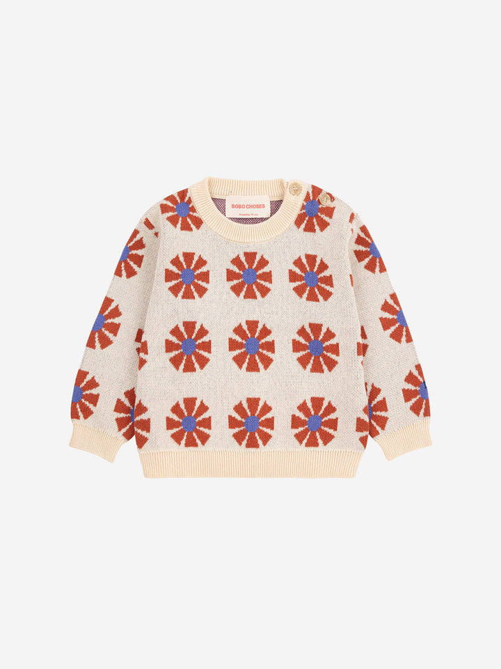 Kaleidoscope all over jacquard knit