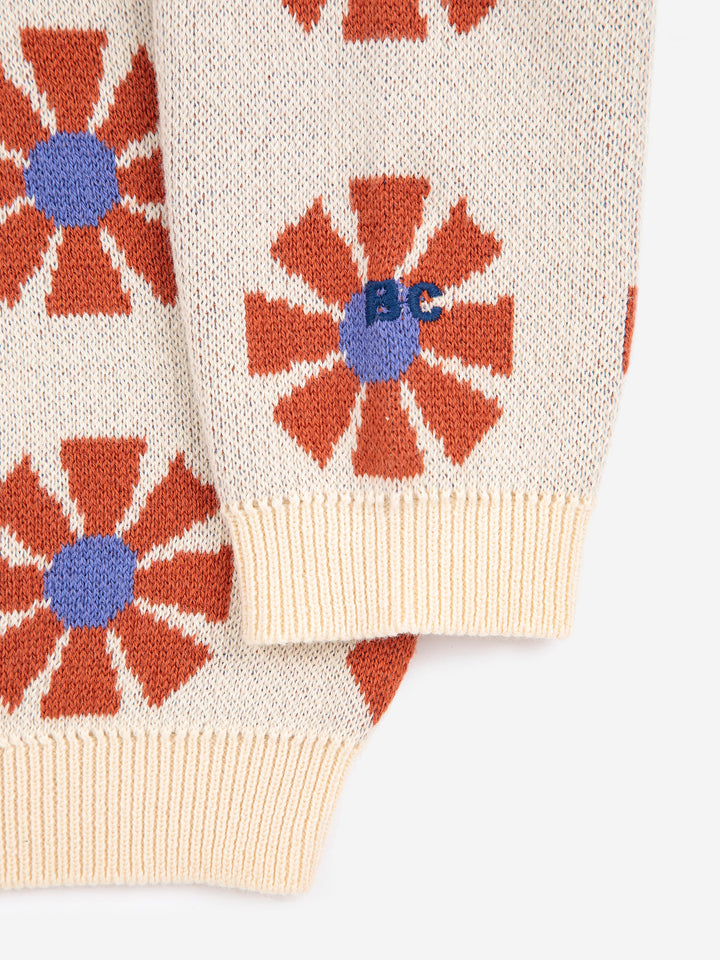 Kaleidoscope all over jacquard knit