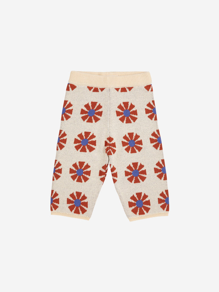 Kaleidoscope all over jacquard knitted pants