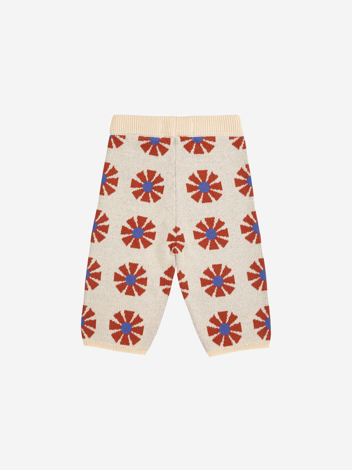 Kaleidoscope all over jacquard knitted pants