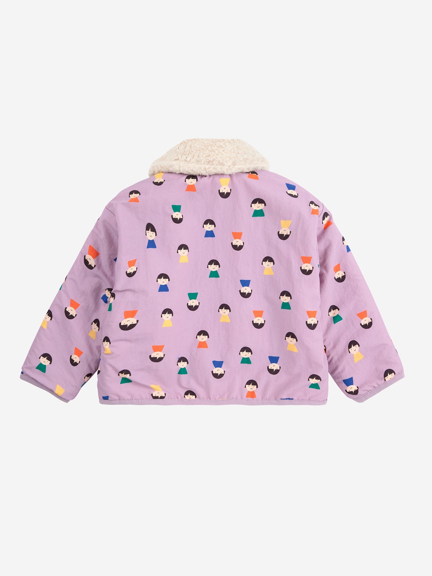 Game Pawns all over reversible sheepskin jacket