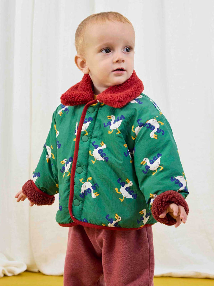 La Oca all over reversible sheepskin jacket