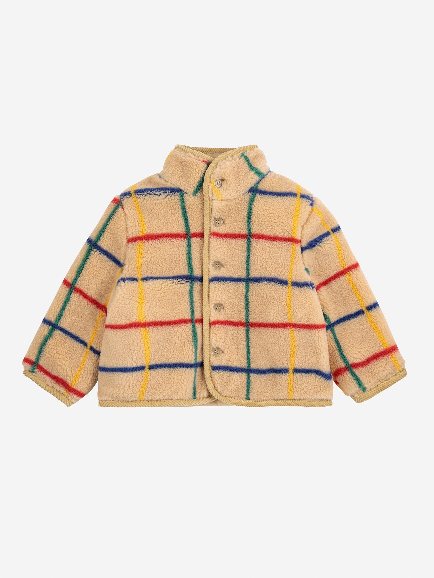 Stripe color sheepskin jacket