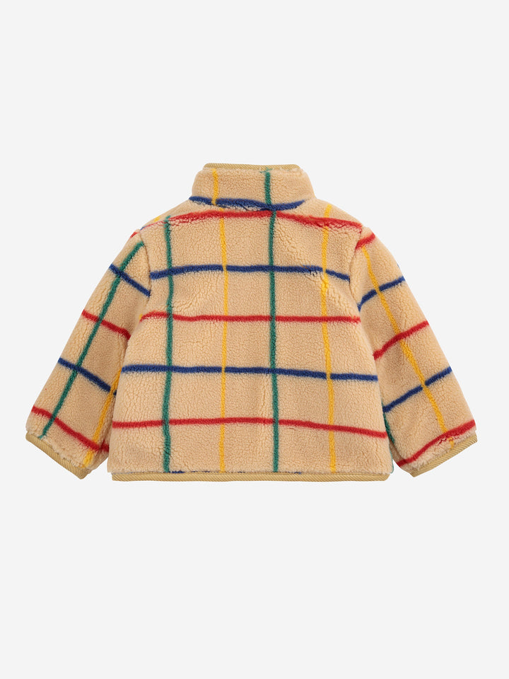 Stripe color sheepskin jacket