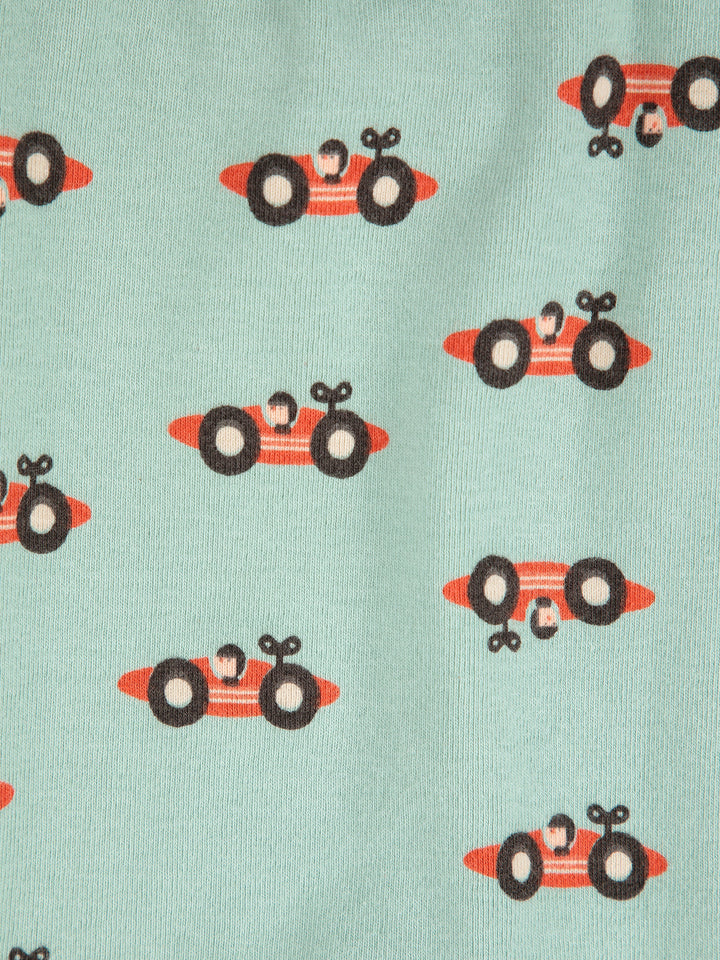 Race Car all over footed leggings