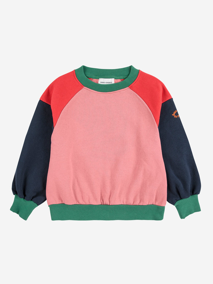 Tic Tac Toe color block sweatshirt