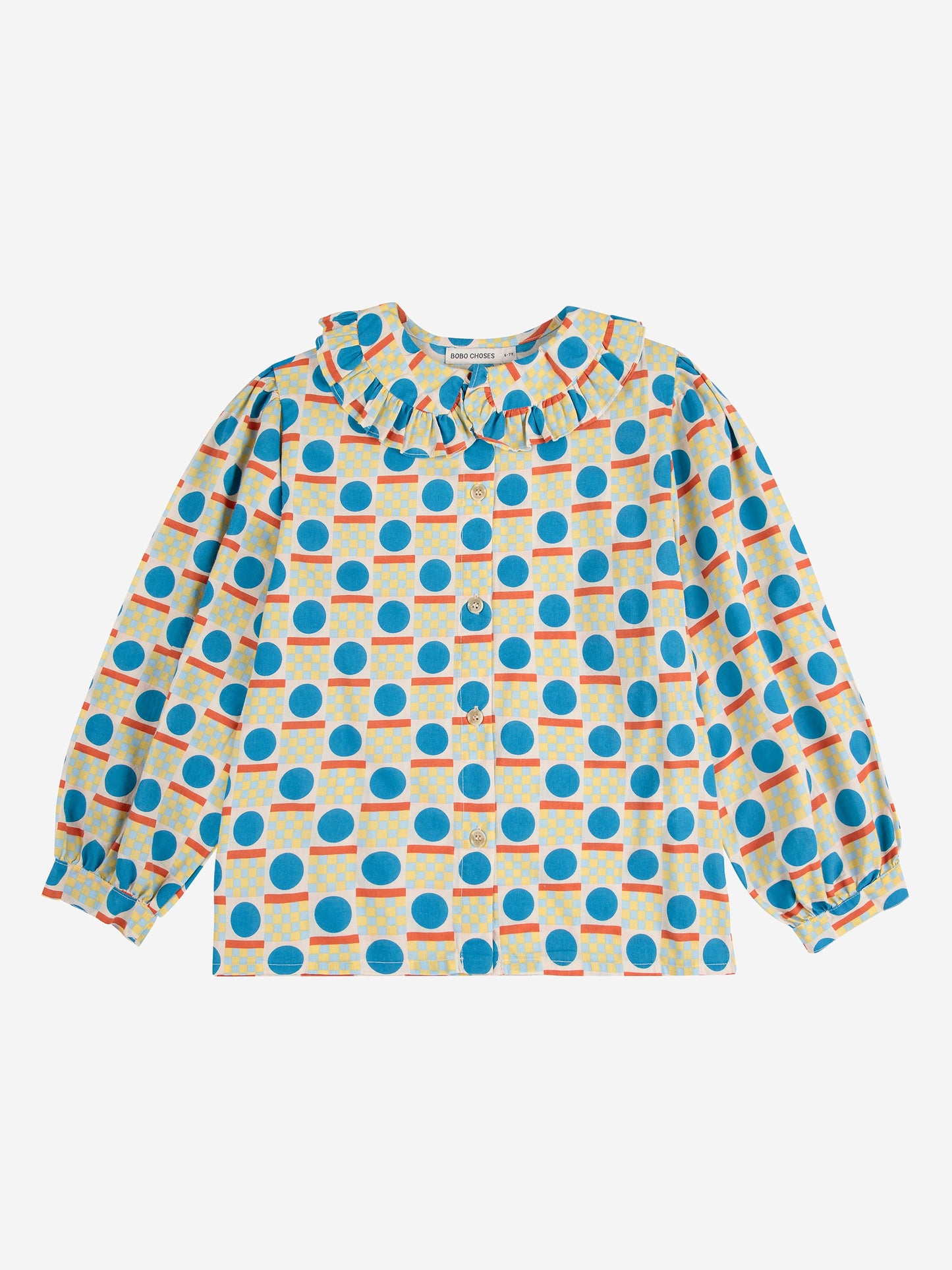 Geometric Scacs all over blouse