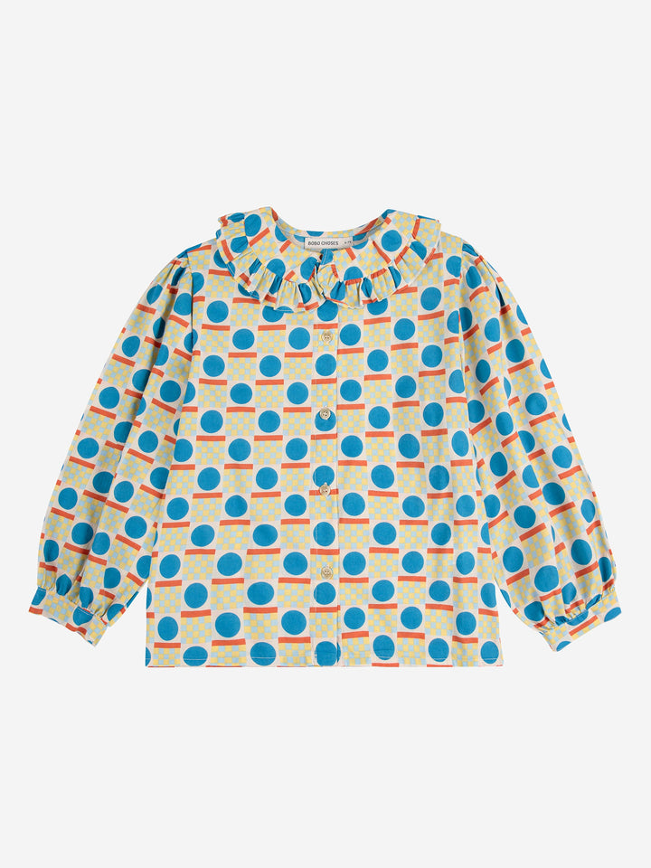Geometric Scacs all over blouse