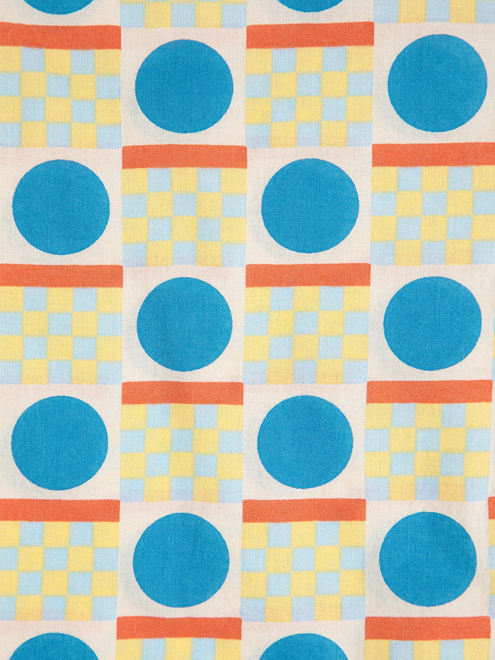 Geometric Scacs all over blouse