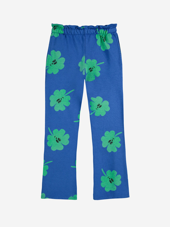 Lucky Clover all over flare jogging pants