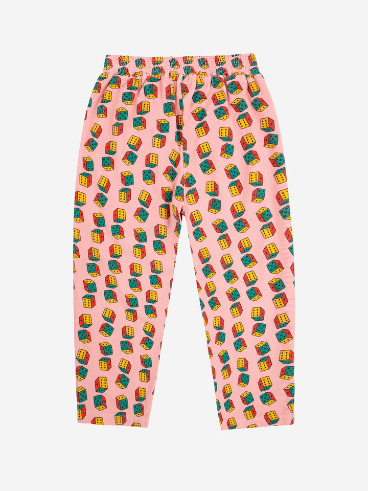 Dices all over micro corduroy pants