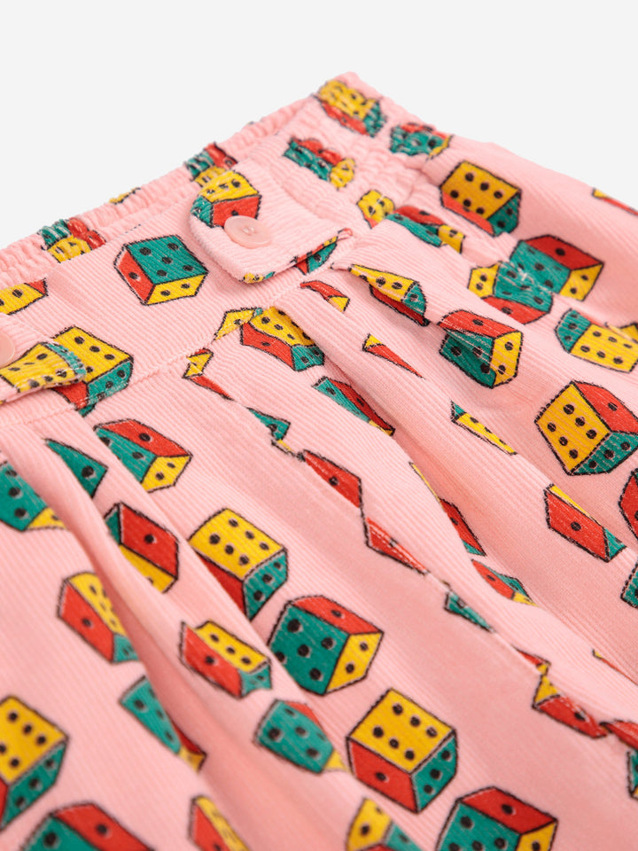 Dices all over micro corduroy pants